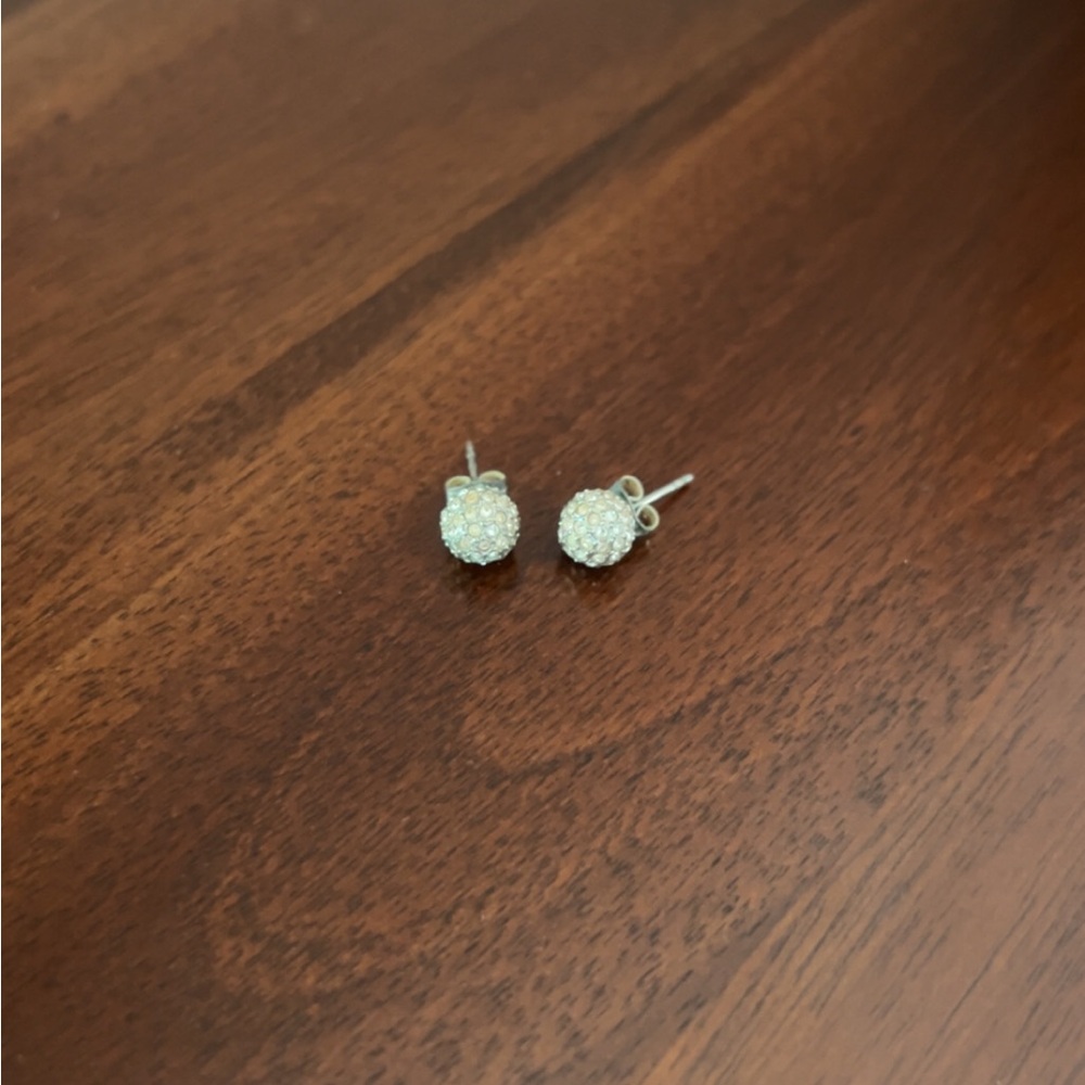 Coach sparkly round stud earrings